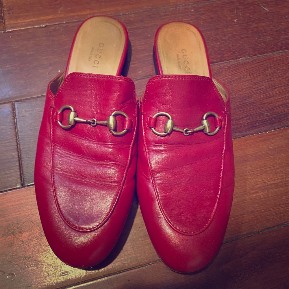 Red Gucci Mules Size 37